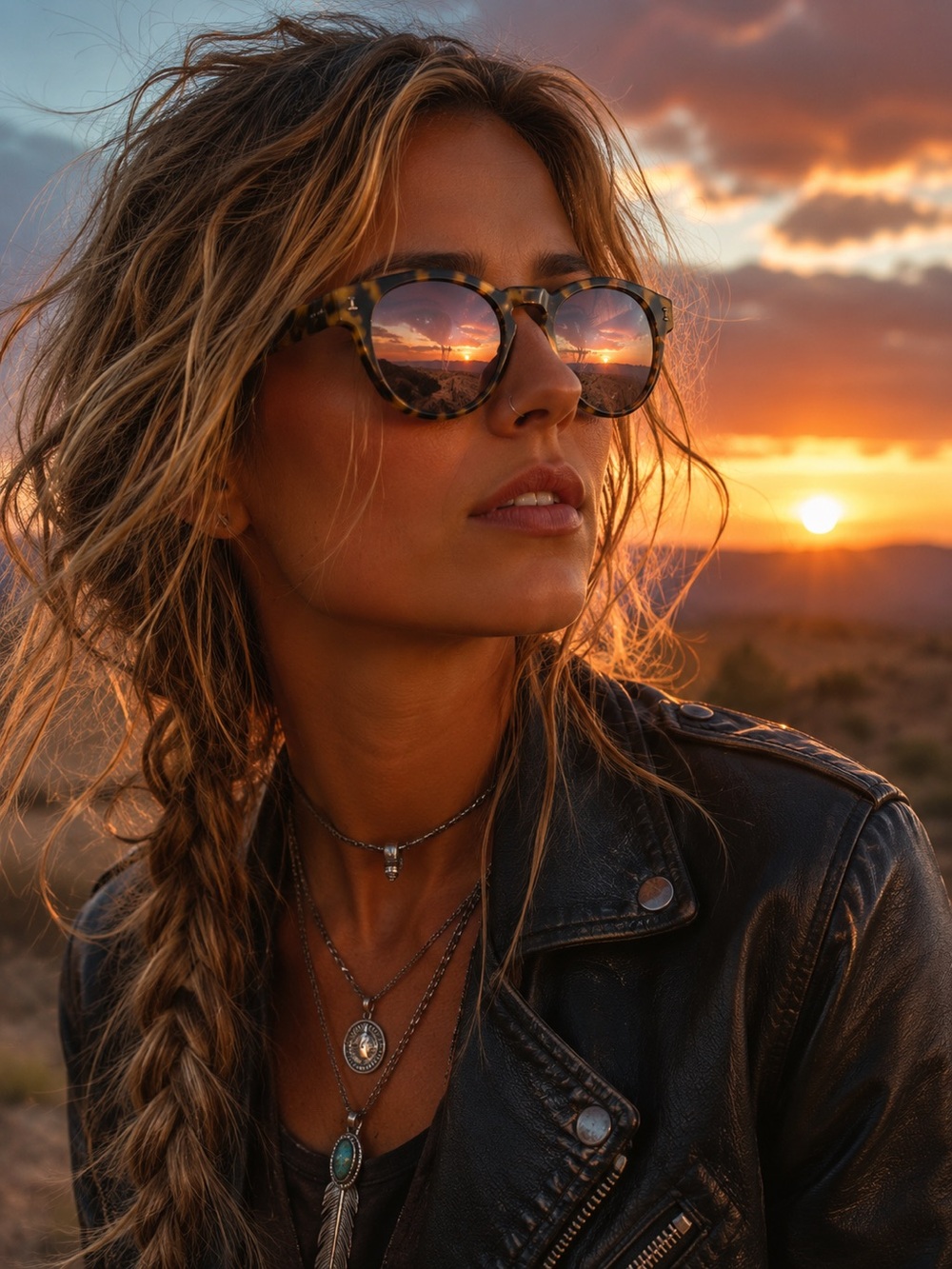 Illesteva Round Tortoise Frame Sunglasses with Mirrored Lenses